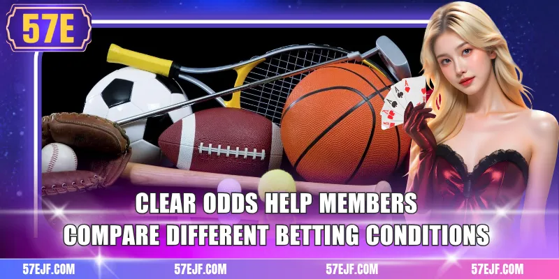 Clear odds help members compare different betting conditions