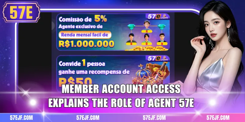 Agent 57e 1 Member account access explains the role of agent 57e