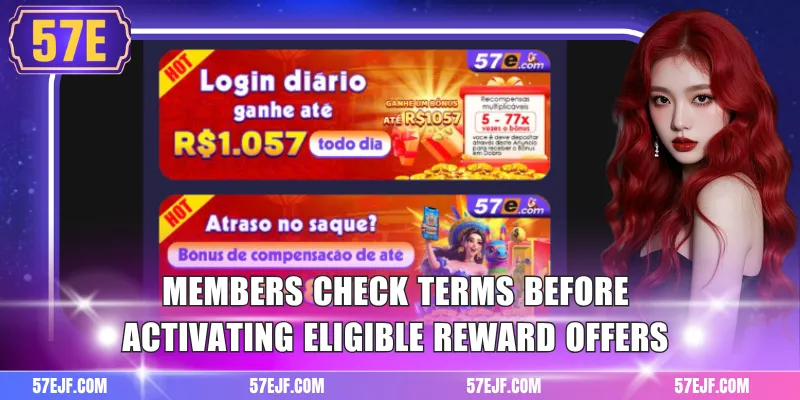 Members check terms before activating eligible reward offers