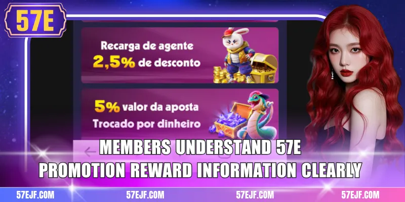 Members understand 57e promotion reward information clearly