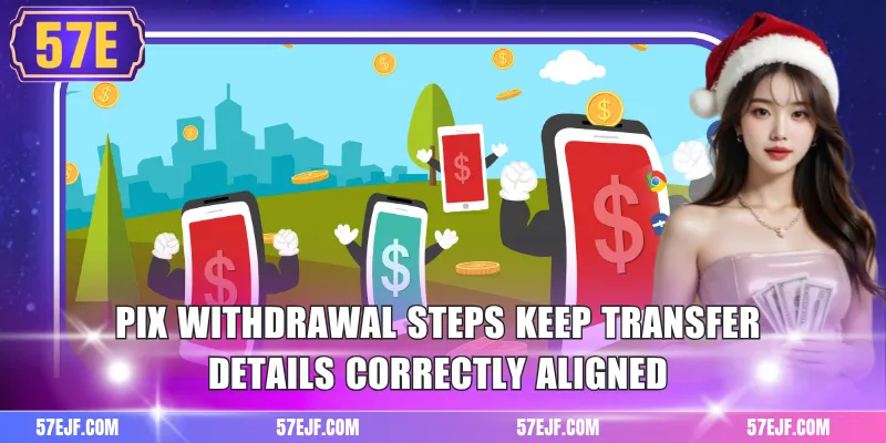 Withdraw 57e 2 Pix withdrawal steps keep transfer details correctly aligned